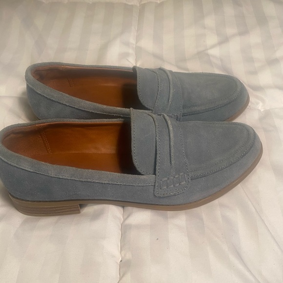 Blue Suede Loafers - Picture 1 of 3